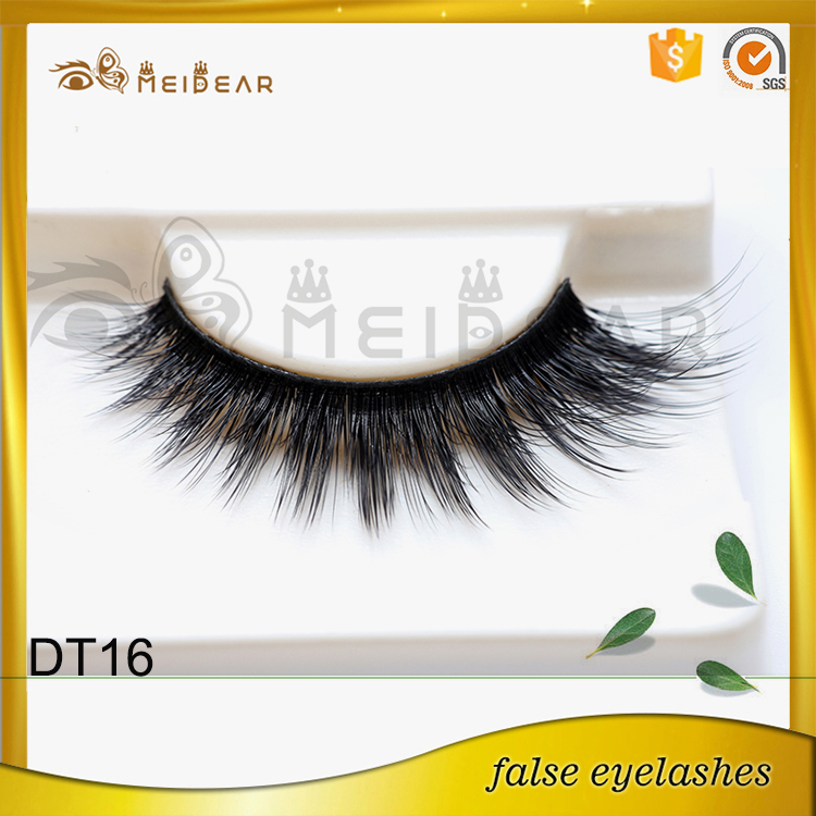Professional factory supply faux mink eyelash with box logo design
